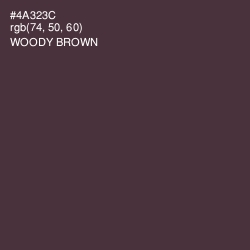 #4A323C - Woody Brown Color Image